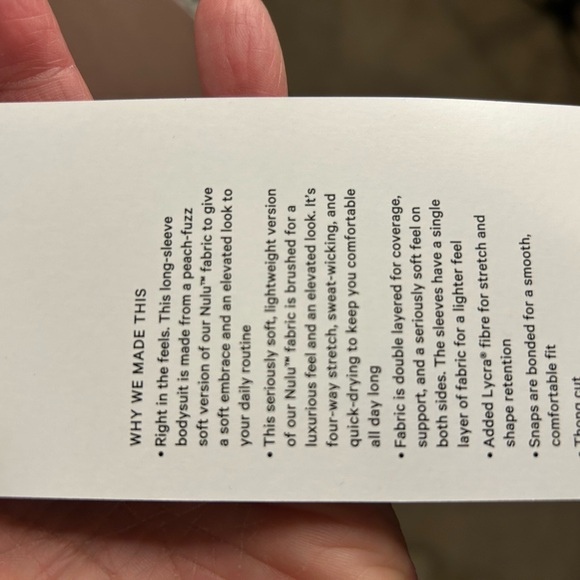 NWT LuluLemonSeriously Soft Nulu Square-Neck Bodysuit - Picture 9 of 10